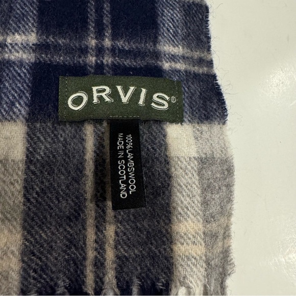 Orvis Tartan Lambswool Scarf Fringe Winter Cozy Soft Made In Scotland - Picture 2 of 8